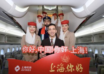 阿联酋航空A380客机除夕前重返上海浦东国际机场