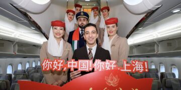 阿联酋航空A380客机除夕前重返上海浦东国际机场